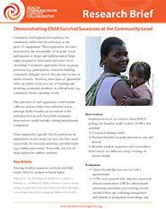 Demonstrating Child Survival Successes at the Community Level