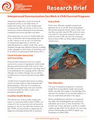 Interpersonal Communication Can Work in Child Survival Programs